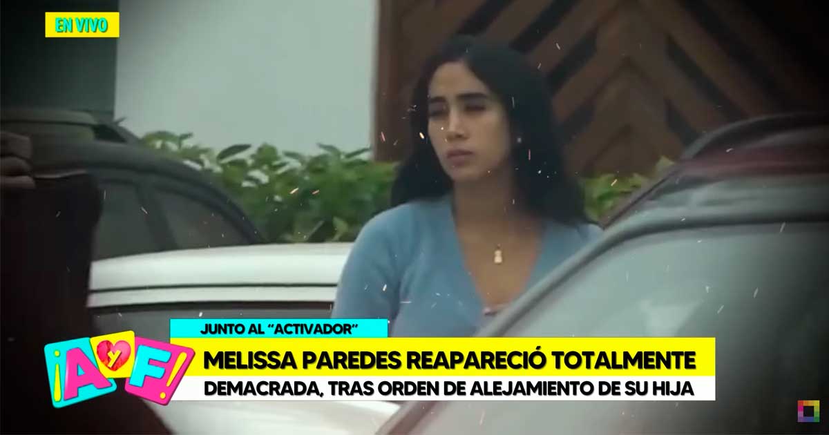 Captan a Melissa Paredes con el rostro demacrado tras perder la custodia de su hija por orden Judicial