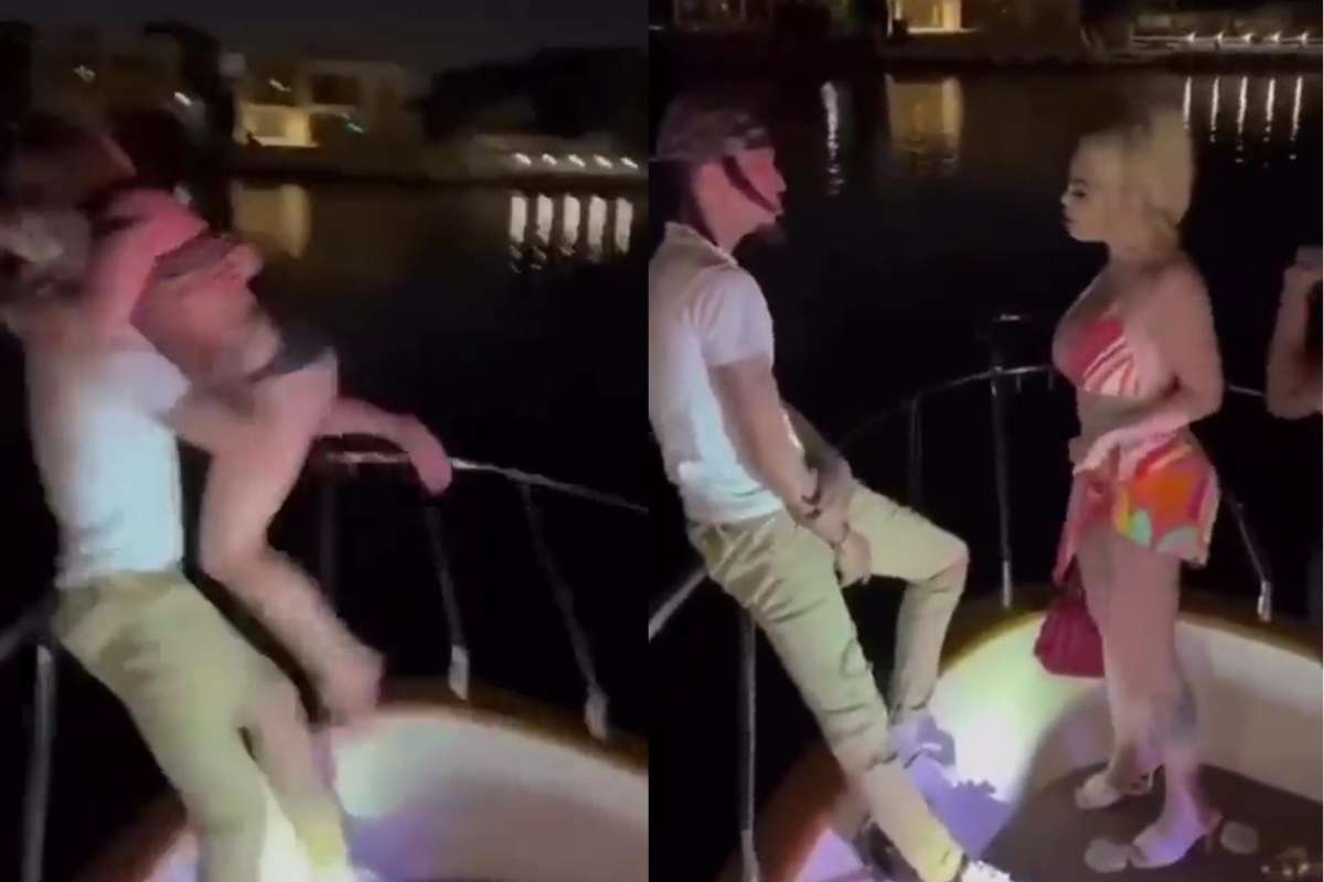 VIDEO: Joven avienta a su amante al mar para no ser descubierto por su novia
