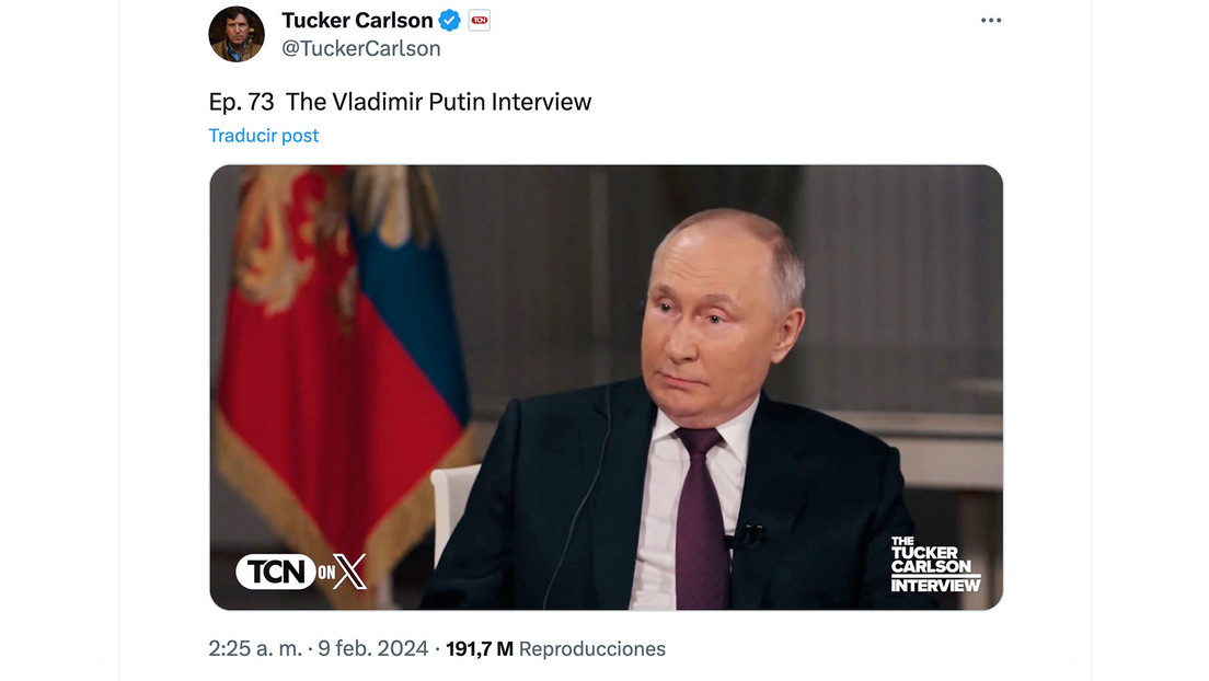 El autor de ‘El cisne negro’: «Intente averiguar por qué la entrevista de Carlson a Putin tiene casi 200 millones de visualizaciones»
