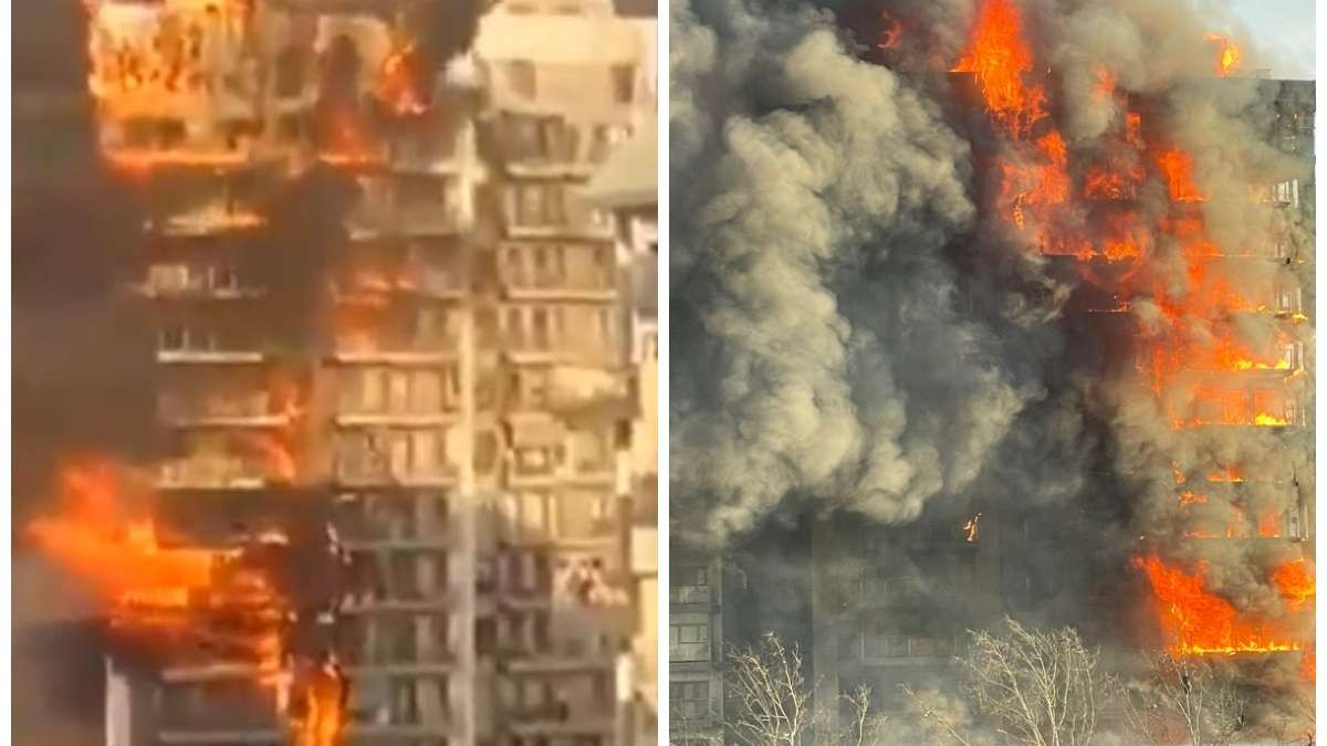 «Rogamos que no se acerquen»: Incendio consume edificio de 14 pisos en España