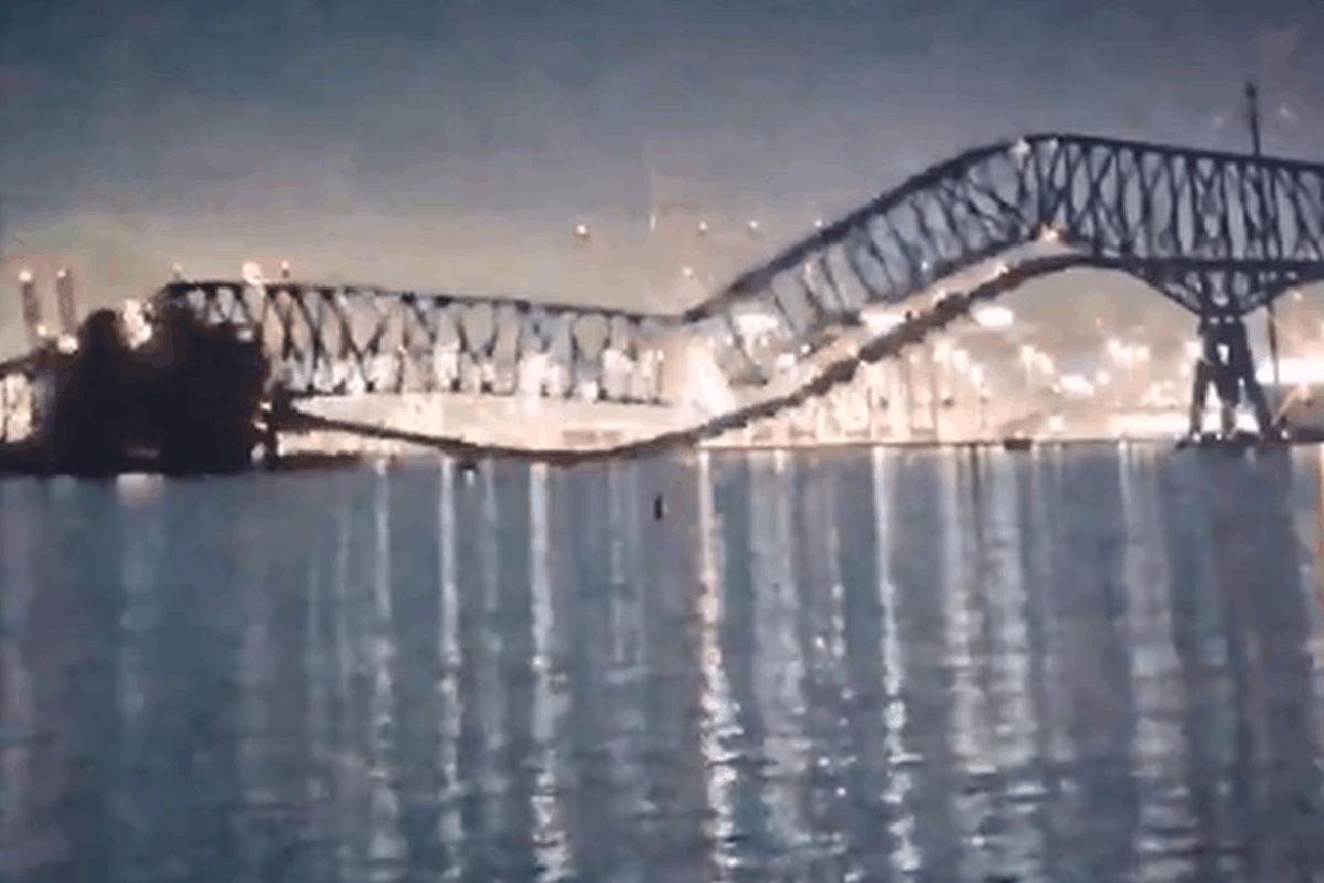 VIDEO: Se desploma puente de Baltimore en el río Patapsco