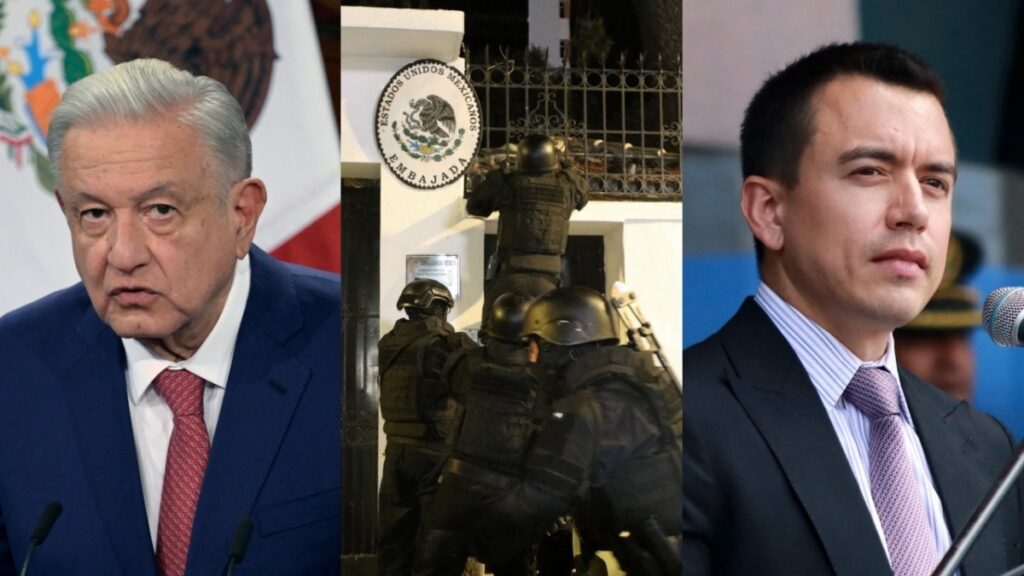 México rompe relaciones diplomáticas con Ecuador tras la irrupción de la policía ecuatoriana en embajada