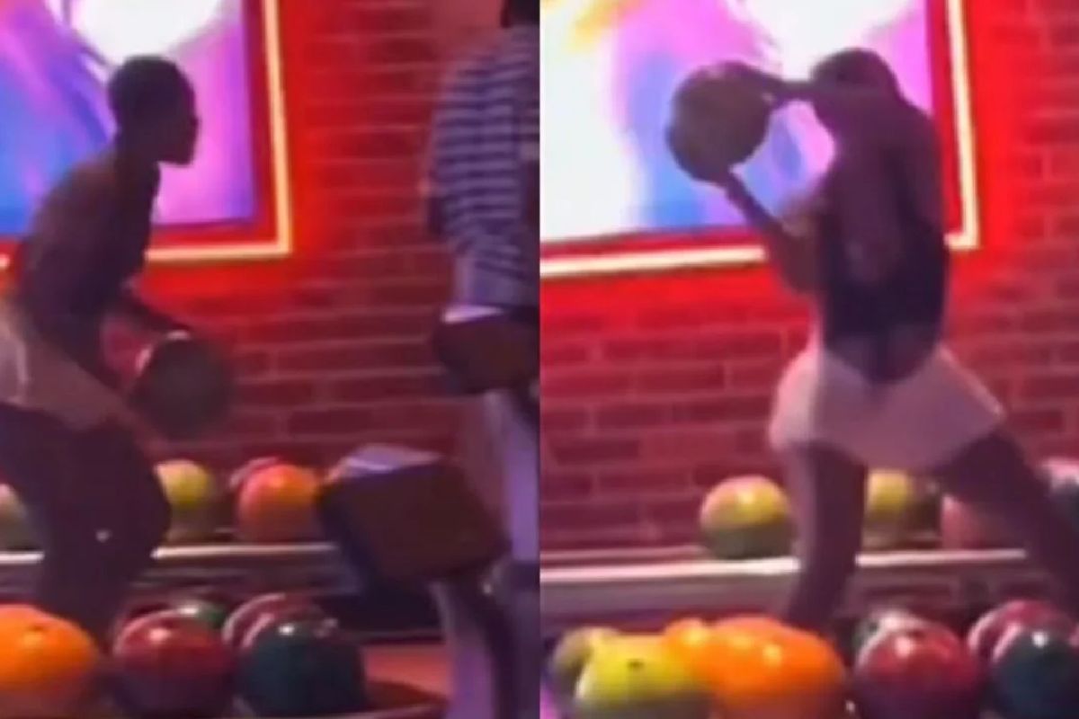 VIDEO: Mujer lanza bola de boliche a otra en su cabeza