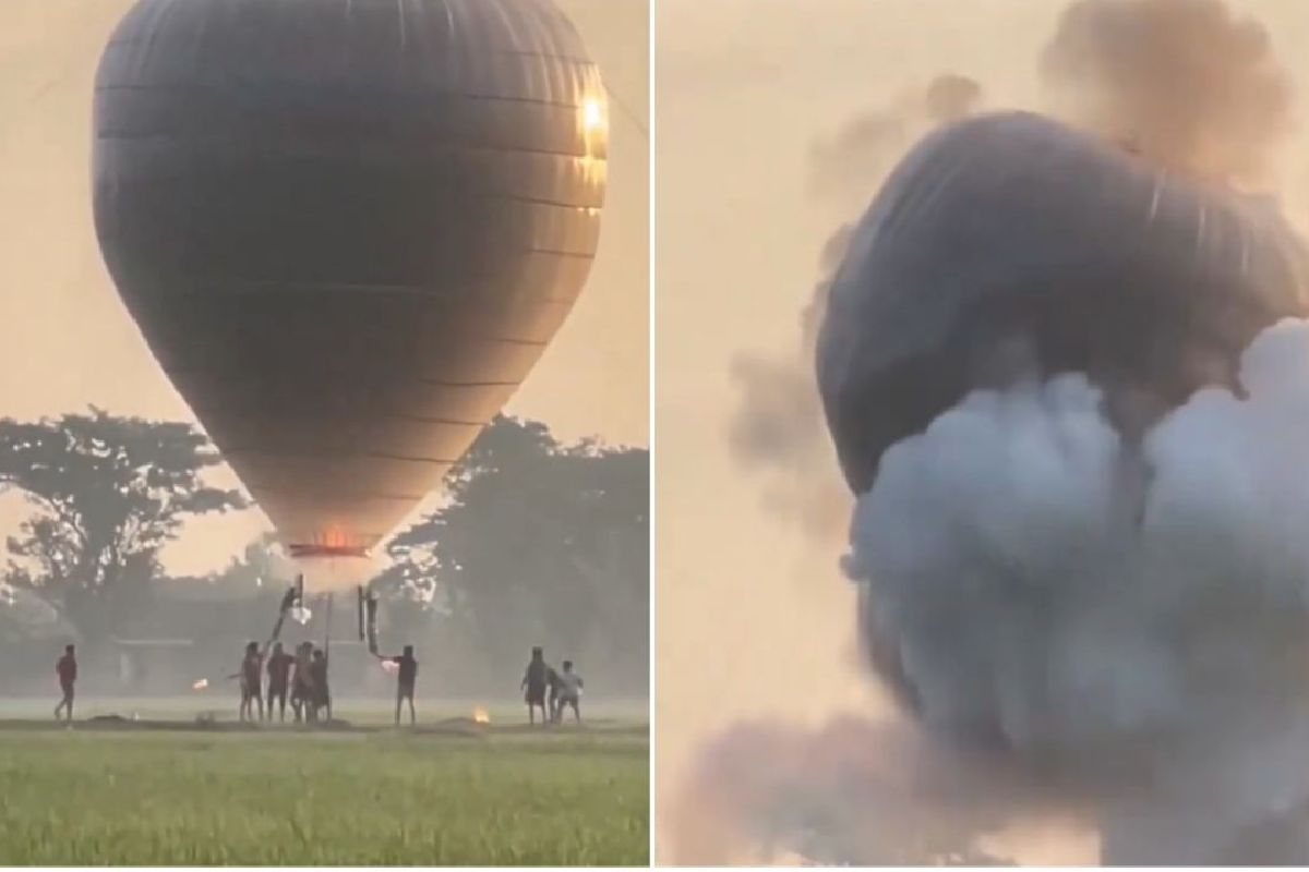 VIDEO: Explota globo aerostático dejando al menos cuatro heridos