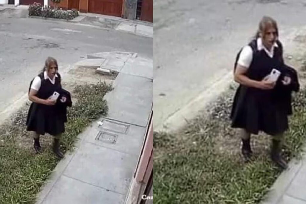 VIDEO: Hombre se viste de colegiala para abusar de estudiantes