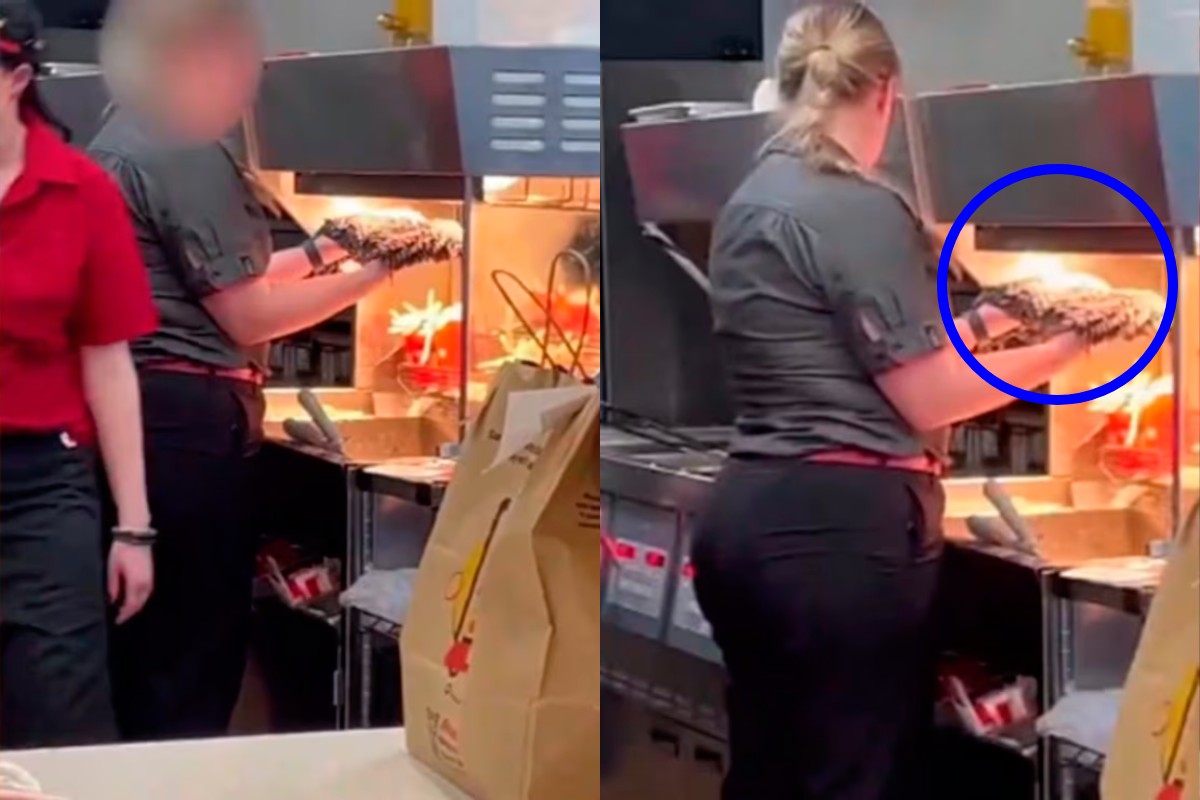 VIDEO: Empleada de McDonald’s seca trapeador en las papas fritas