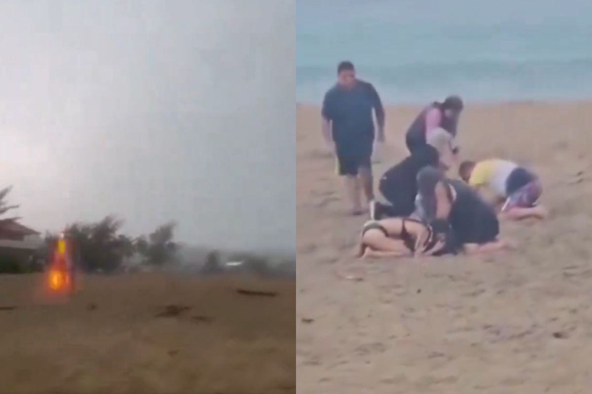 VIDEO: Rayo cae sobre niños en playa de Puerto Rico, uno está grave