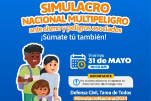 AUTORIDADES REGIONALES Y LOCALES TRABAJAN EN CONJUNTO PARA PARTICIPAR EN PRIMER SIMULACRO NACIONAL MULTIPELIGRO DEL 31 DE MAYO