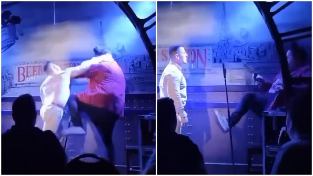 «Basura, dímelo a la cara»: Golpean a humorista en pleno show por dichos sexuales sobre bebé en España