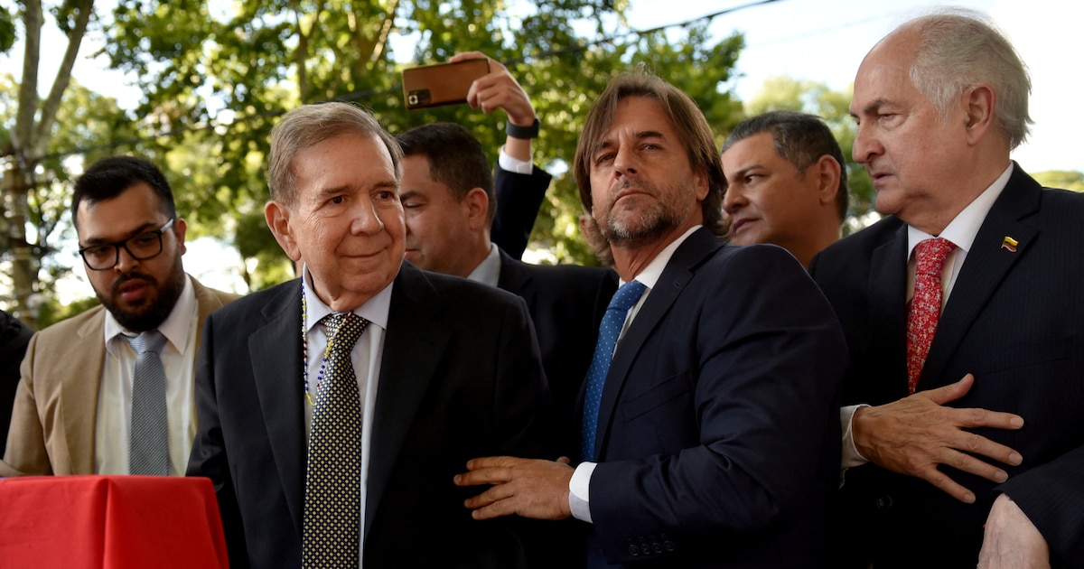 Edmundo González Urrutia se reunió con el mandatario uruguayo Luis Lacalle Pou y prometió trabajar por “la recuperación de Venezuela”