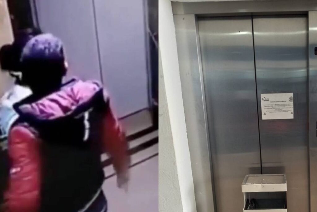 VIDEO: Hombre abre elevador a patadas, termina de manera trágica