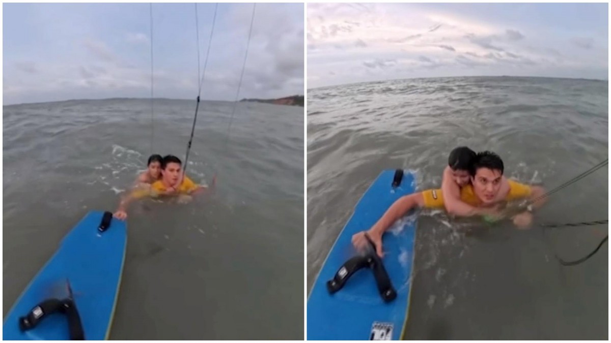 Video muestra a destacado deportista olímpico rescatando a mujer que se ahogaba en Brasil