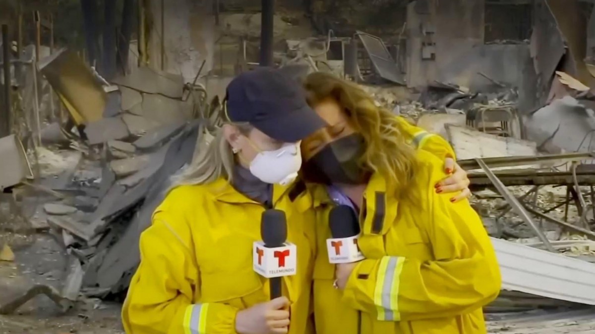 «No lo puedo describir»: Periodista latina llora en vivo por riesgo de perder su casa en los incendios en Los Ángeles