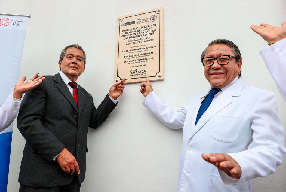 MINEM INAUGURA EL PRIMER HOSPITAL DEL CALLAO CON CONEXIÓN GRATUITA DE GAS NATURAL