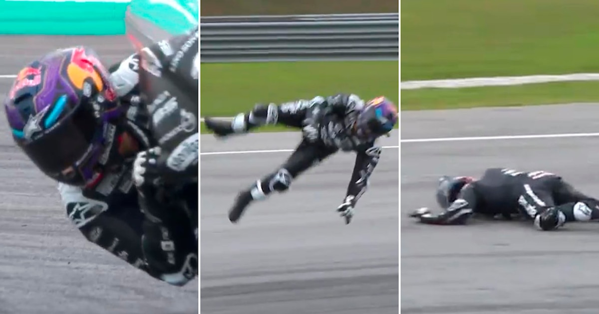 Brutal accidente del actual campeón del MotoGP: sufrió una doble fractura en Malasia y fue trasladado a Barcelona para ser operado