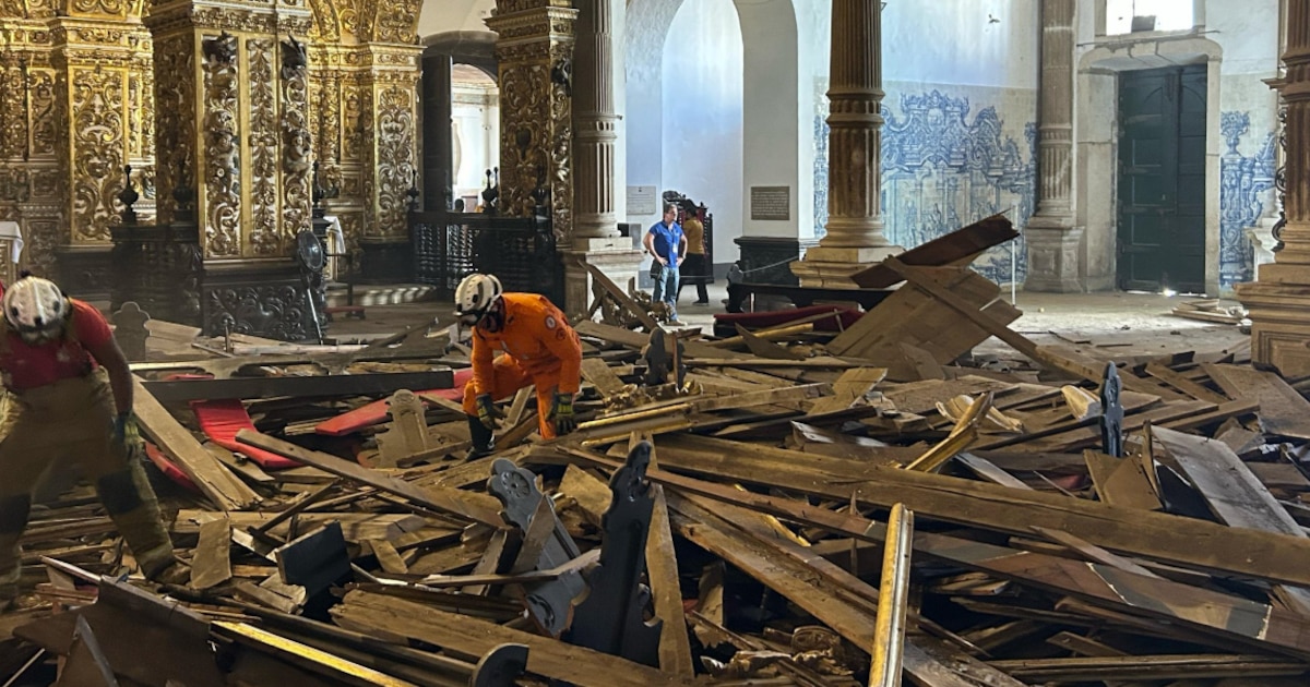 Al menos un muerto y cinco heridos tras el colapso del techo de una reconocida iglesia en el noreste de Brasil