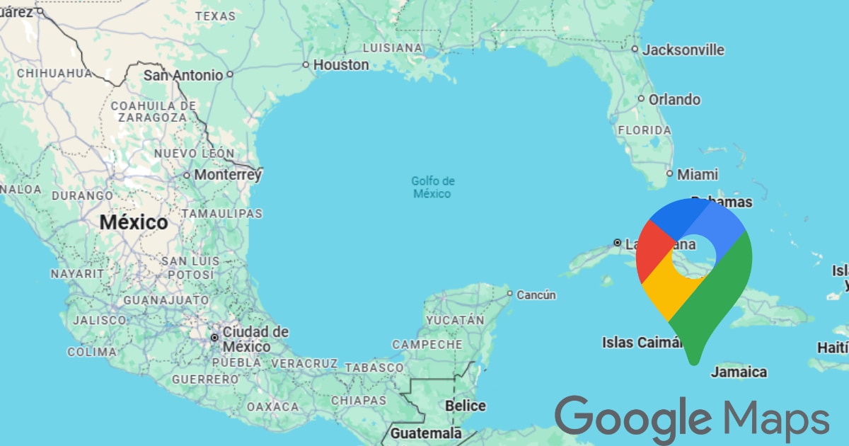 Google Maps actualizó el nombre del Golfo de México por el de Golfo de América, así lo verá cada región