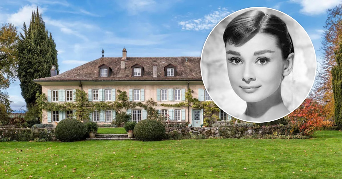 Cómo es la mansión con 12 habitaciones del siglo XVIII que perteneció a Audrey Hepburn y ahora está a la venta