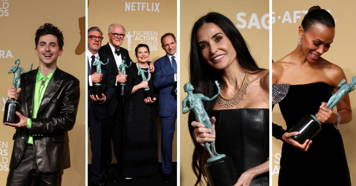 “Conclave”, Timothée Chalamet, Demi Moore y Zoe Saldaña arrasaron en los SAG Awards 2025