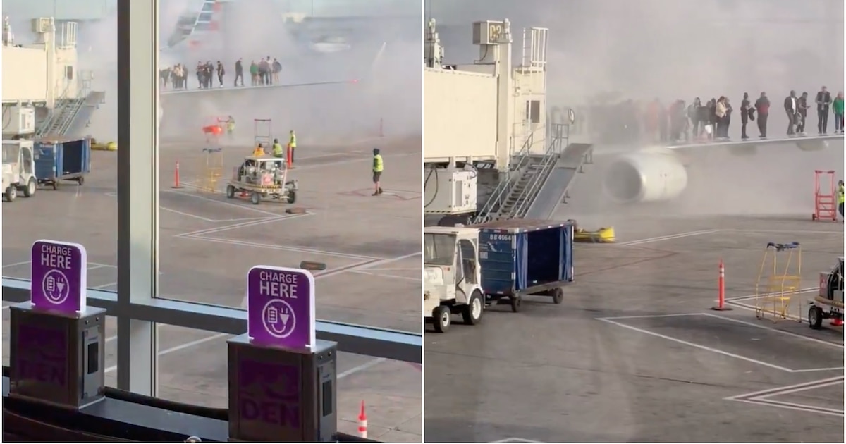 Evacuan avión de American Airlines en el aeropuerto de Denver por un incendio