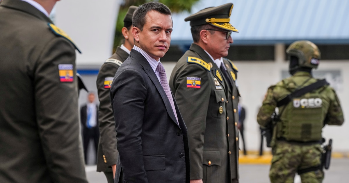 Ecuador declaró que el Estado se encuentra en “alerta máxima” ante la presunta planificación de atentados terroristas contra el presidente Noboa