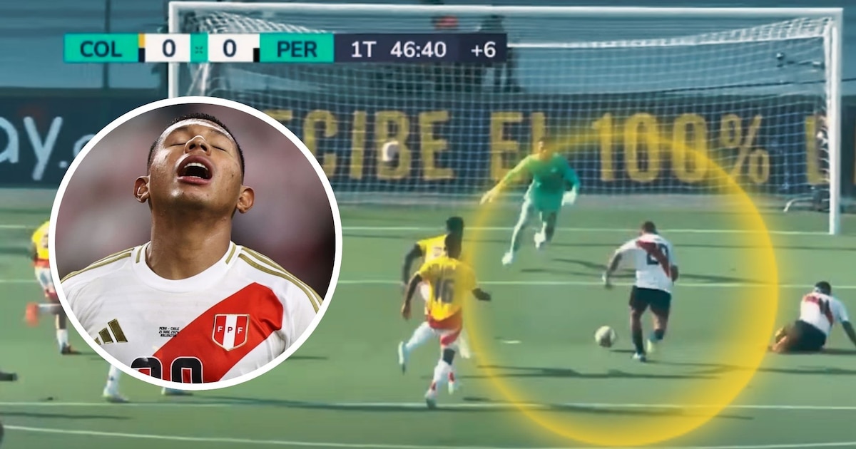 El gol fallado por Edison Flores que pudo darle la victoria a Perú ante Colombia y lo mantenía en la lucha por el repechaje al Mundial 2026