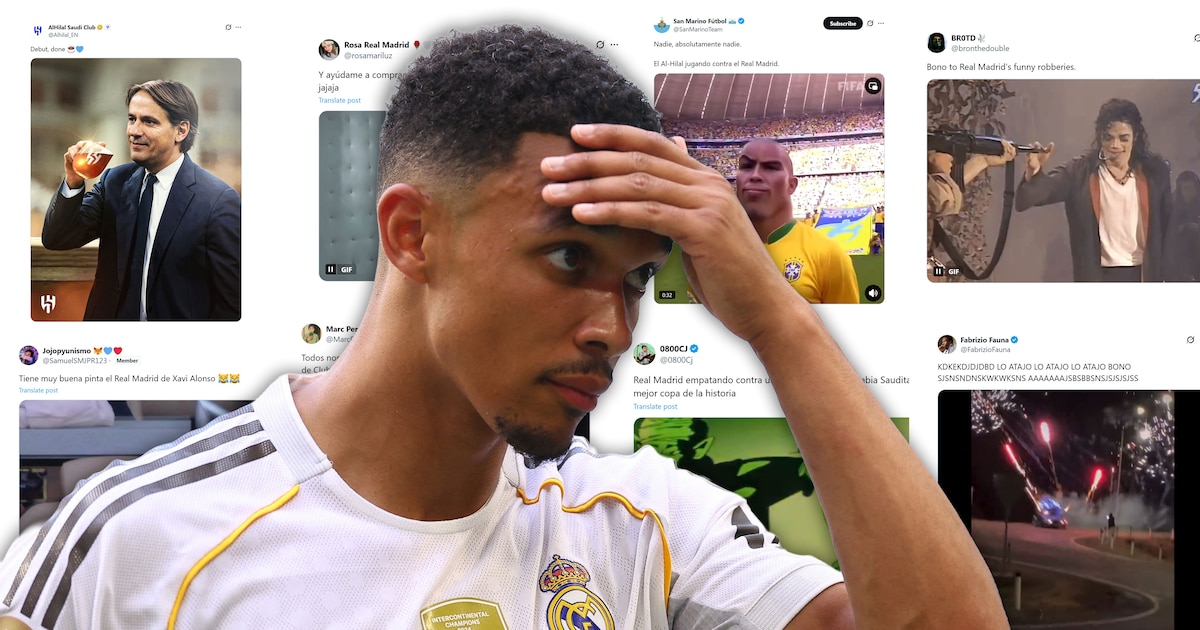 Los mejores memes del sorpresivo empate del Real Madrid ante Al Hilal, con el arquero Bono como gran protagonista