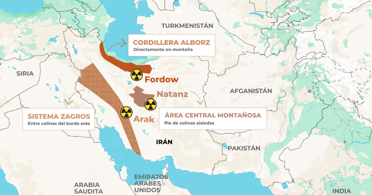 El arma bajo la montaña: cómo Irán utiliza su geografía para esconder las instalaciones nucleares