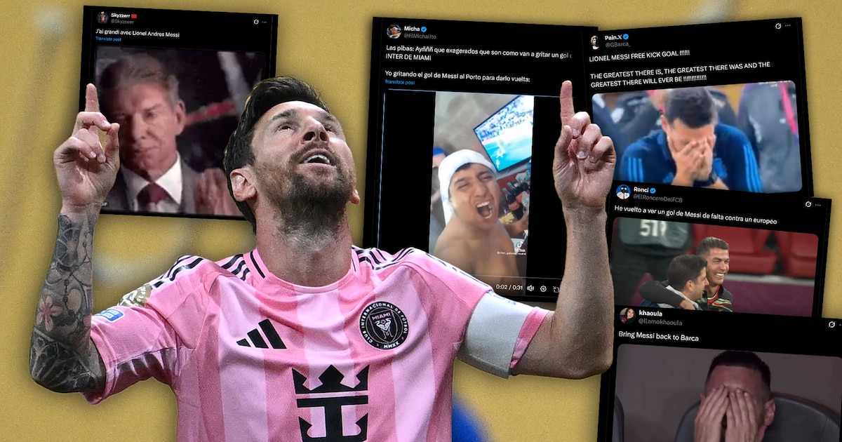 Los mejores memes del tiro libre de Messi en el triunfo del Inter Miami: de su vuelta al gol ante un europeo al clic “mundial”