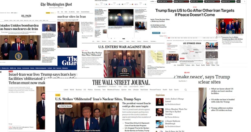 Así reaccionó la prensa mundial al ataque de Estados Unidos al régimen de Irán