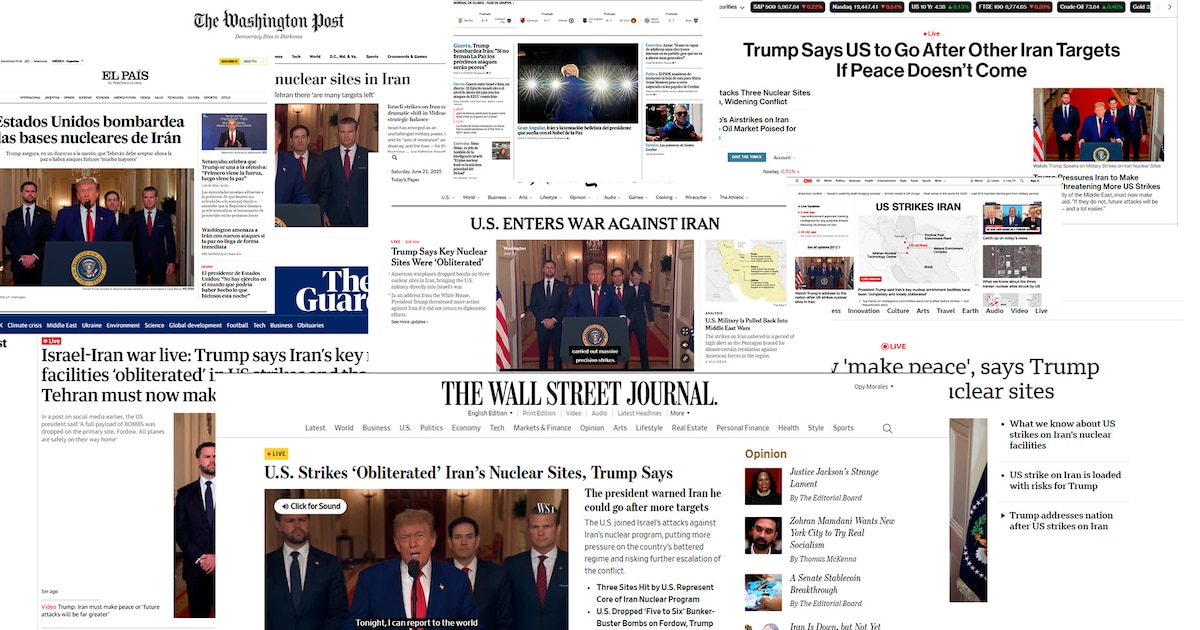 Así reaccionó la prensa mundial al ataque de Estados Unidos al régimen de Irán