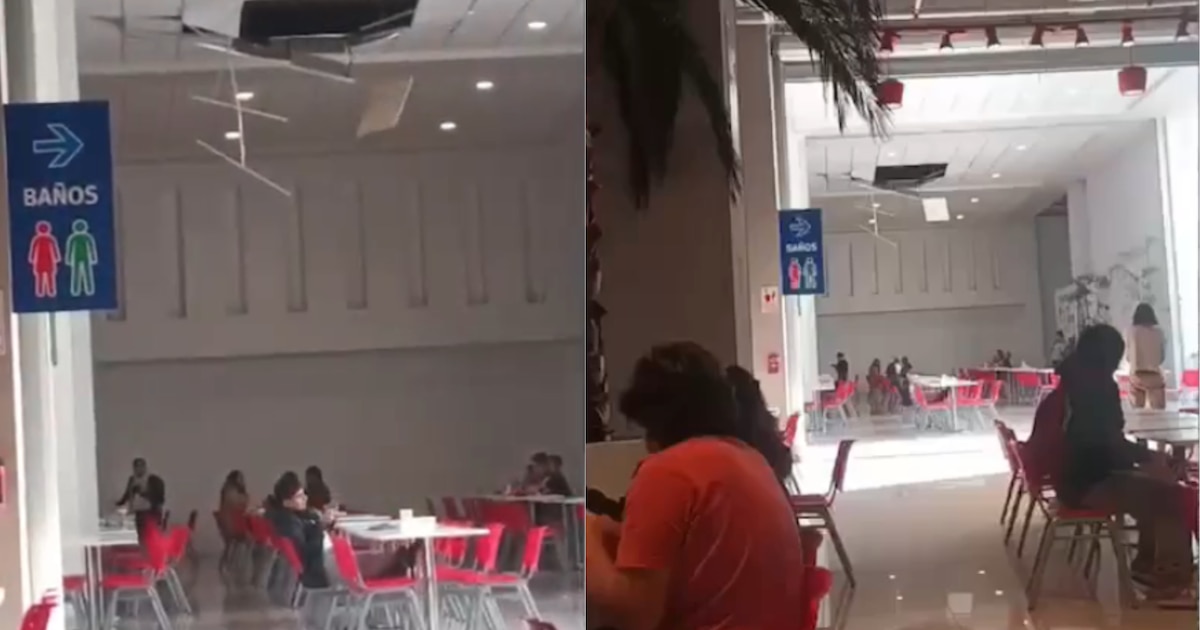 Colapsa parte del techo del patio de comida en Plaza Norte mientras clientes almorzaban: es el tercer desprendimiento en lo que va de junio
