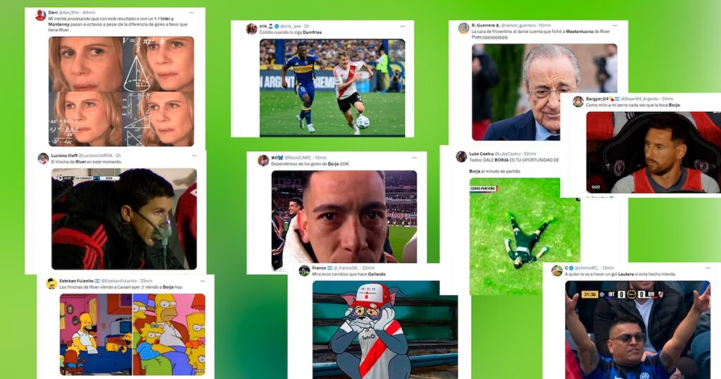 Los memes de la eliminación de River en el Mundial de Clubes: Lautaro, Mastantuono, Borja y las burlas de los hinchas de Boca