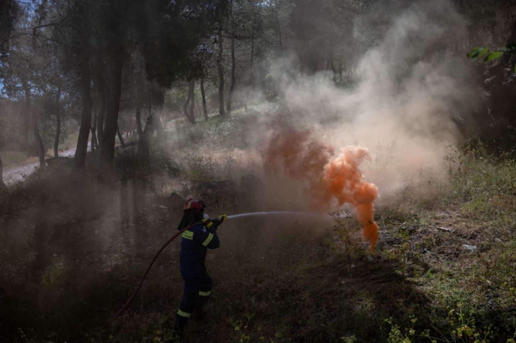 Un gran incendio a las afueras de Atenas obliga a evacuar a cientos de personas