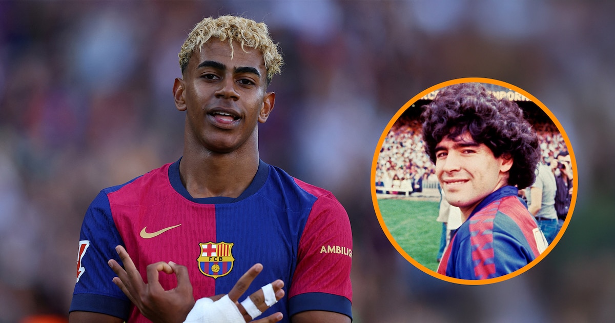El posteo sobre Diego Maradona que publicó Lamine Yamal con un guiño al Barcelona por su nuevo dorsal