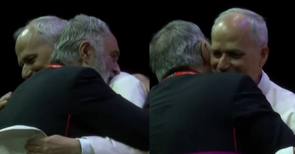 ⁠El emotivo momento que vivió el papa León XIV con un obispo español que le pidió que le diera un abrazo