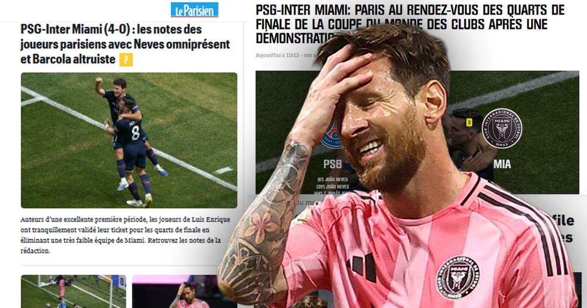 “Casi invisible” y “sin piedad”: las ácidas críticas de los medios franceses a Messi tras el 4-0 del PSG al Inter Miami