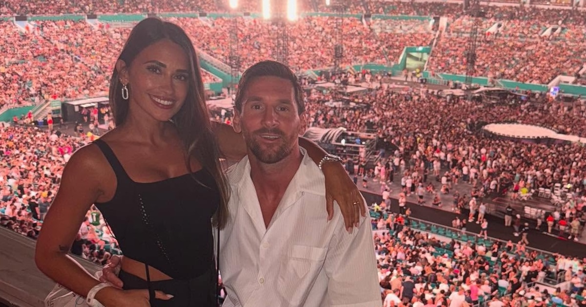 Messi y Antonela disfrutan a Coldplay en Miami y protagonizan la «kiss cam»