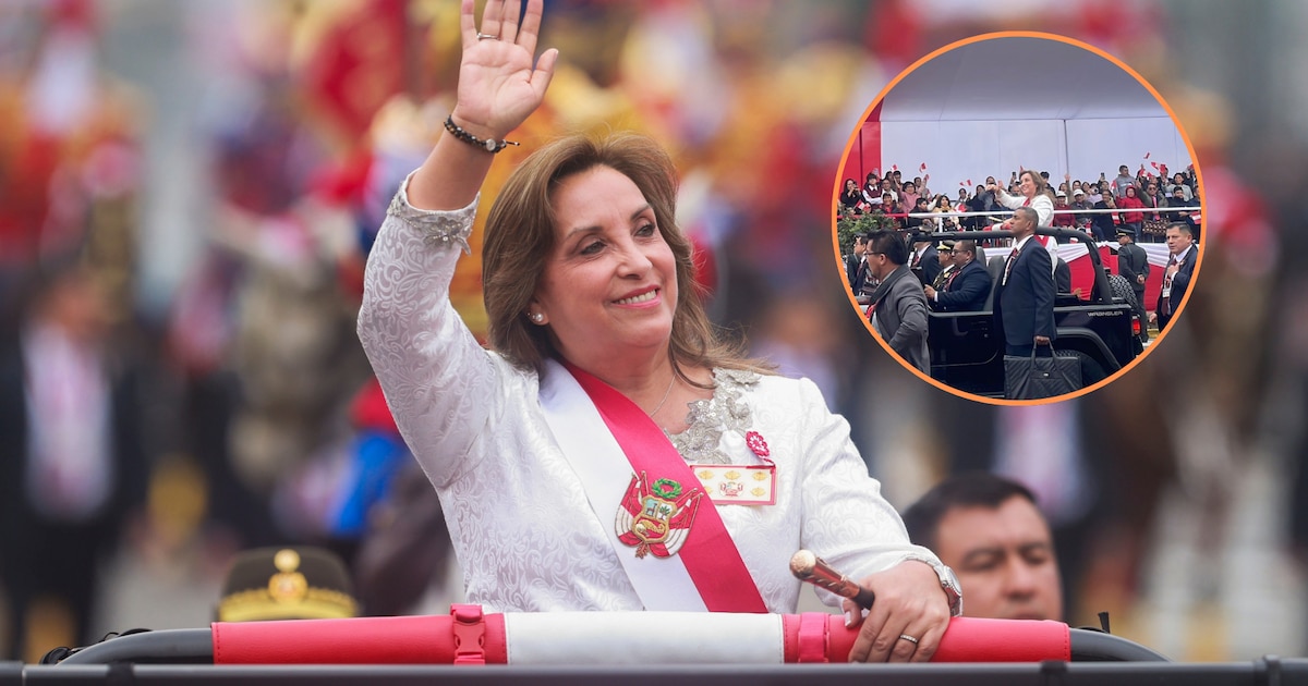 Manifestantes insultan a Dina Boluarte con calificativos como ‘rata’ y ‘corrupta’ durante su paso por la Avenida Brasil antes del Desfile Militar