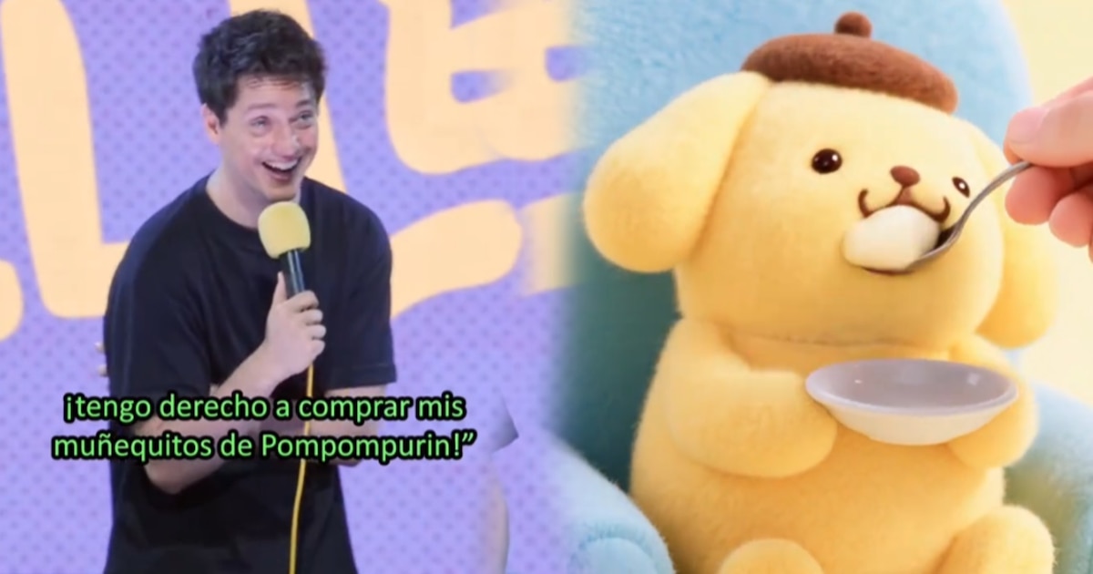 Peruano se vuelve viral en show de Lucho Mellera por defender su derecho a comprar muñequitos y se convierte en embajador de Pompompurin
