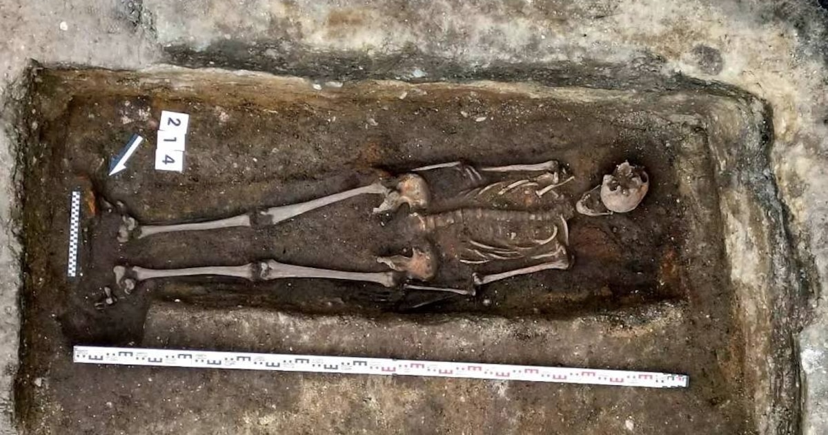 Esqueleto medieval hallado bajo heladería en Polonia sorprende por conservación