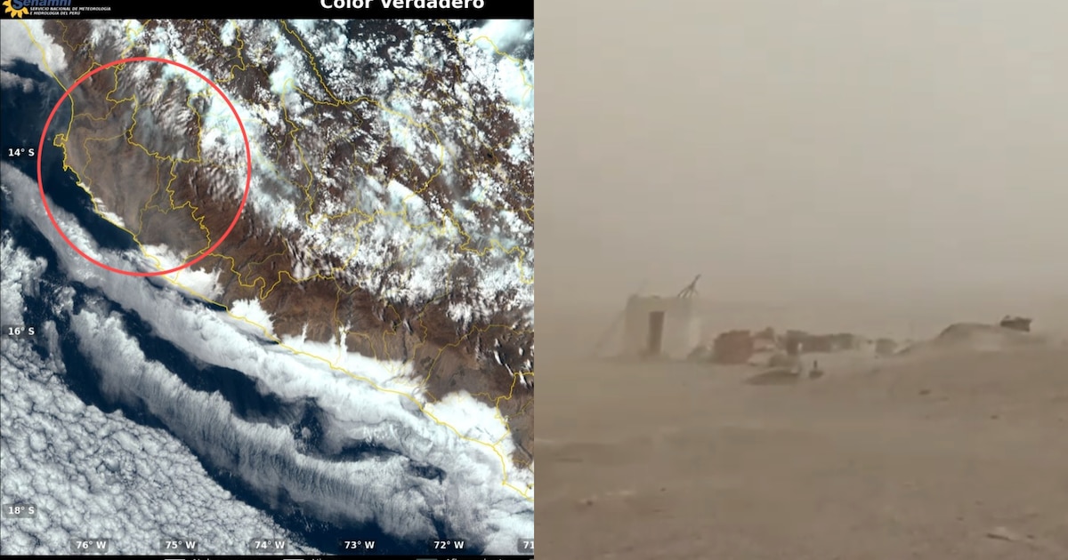 Alertan en la Costa Sur de Perú por ráfagas de hasta 63 km/h, polvo y reducción de visibilidad en Pisco y otras provincias