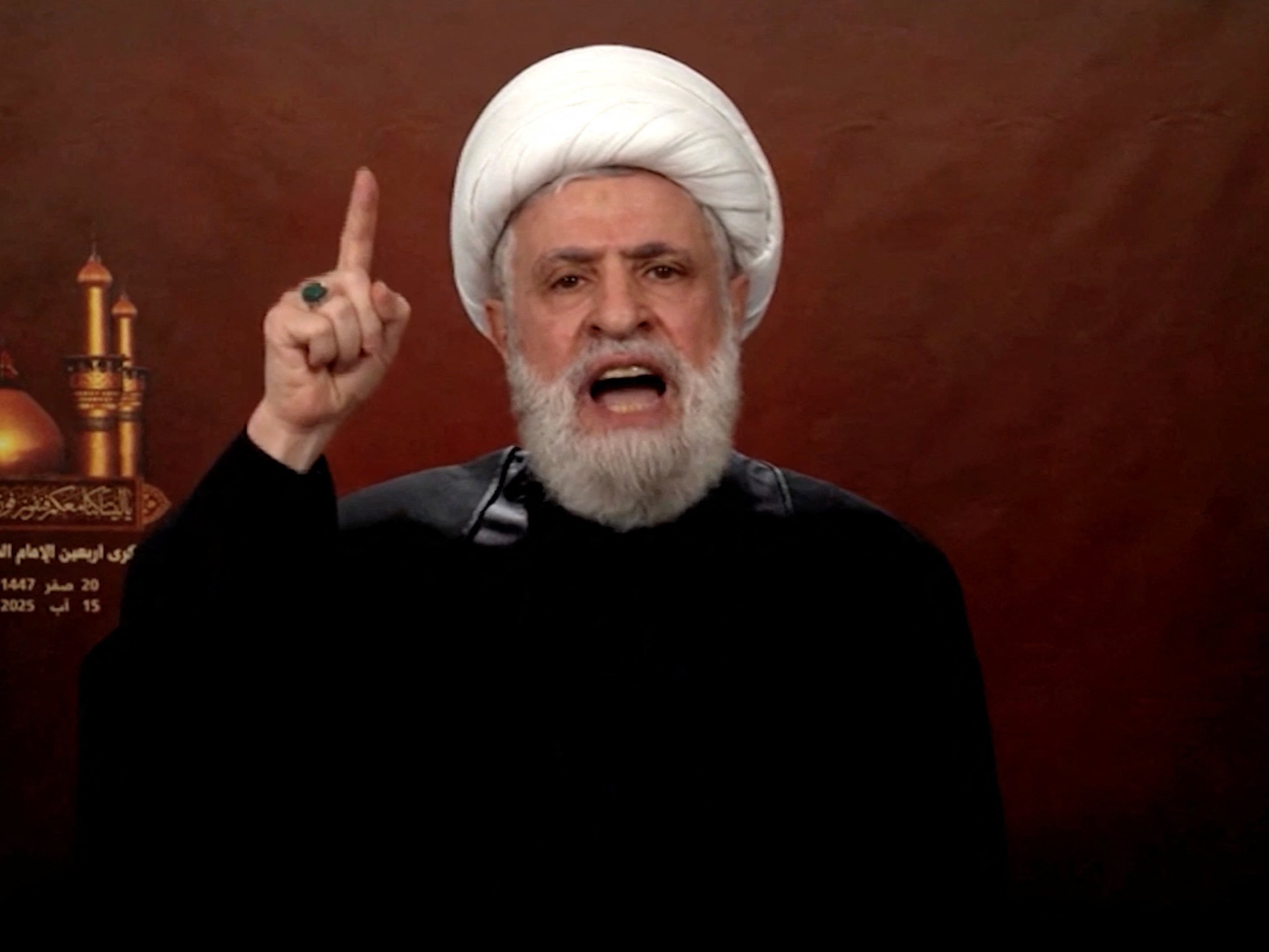 Líder de Hezbollah rechaza desarme y exige cumplimiento del alto el fuego por parte de Israel