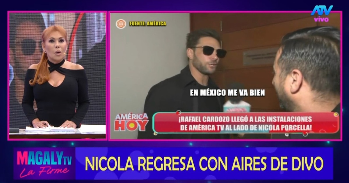 Nicola Porcella evita a la prensa y Magaly Medina le recuerda su salida polémica