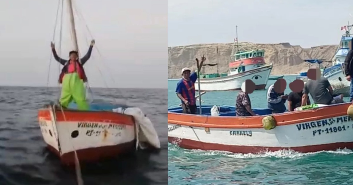 Pescador piurano rescatado con vida en Tumbes tras cinco días aislado por falla de batería