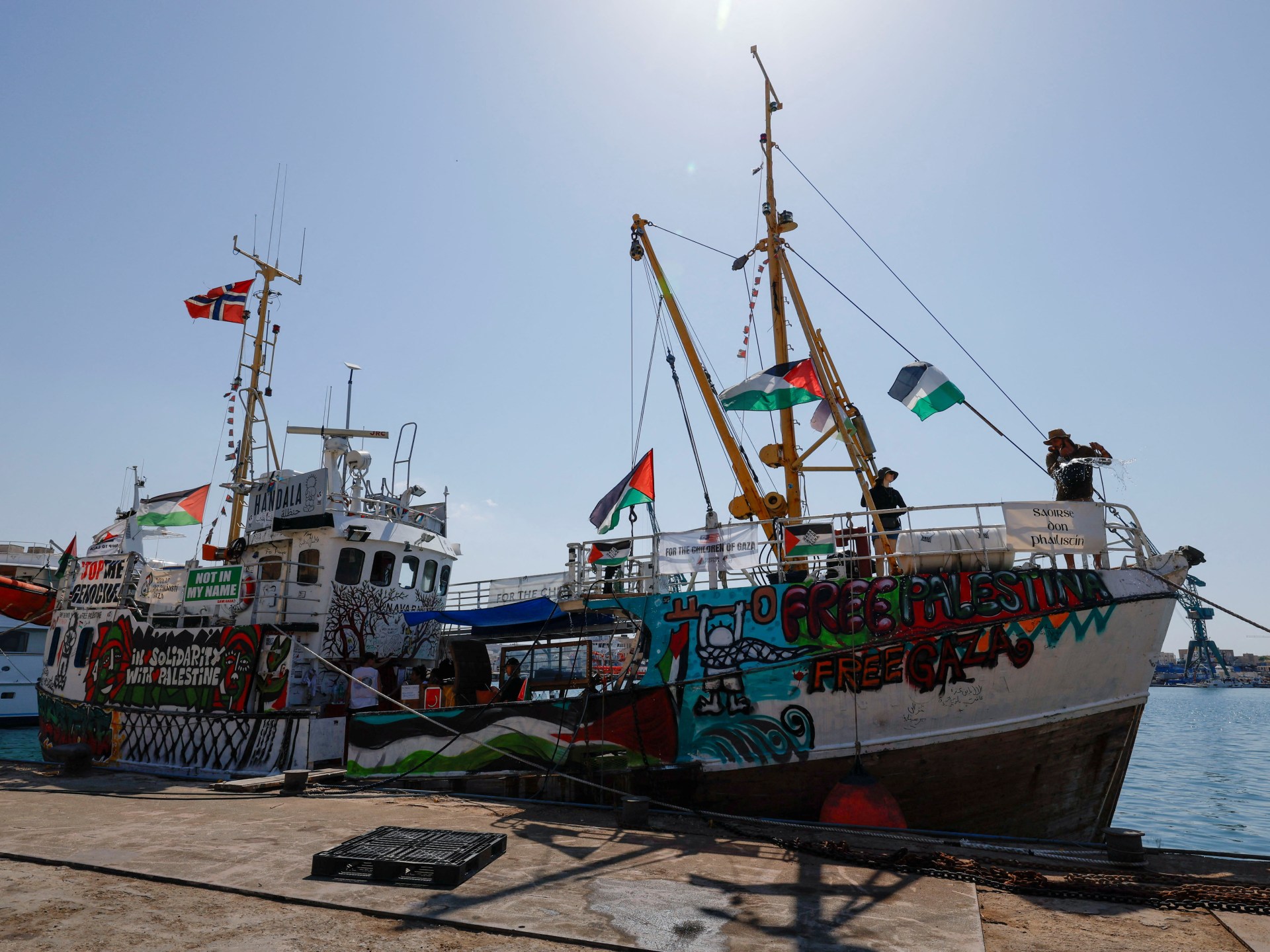 ¡Más de 50 barcos de 44 países cruzan el Mediterráneo en la mayor flotilla humanitaria para romper el bloqueo a Gaza!