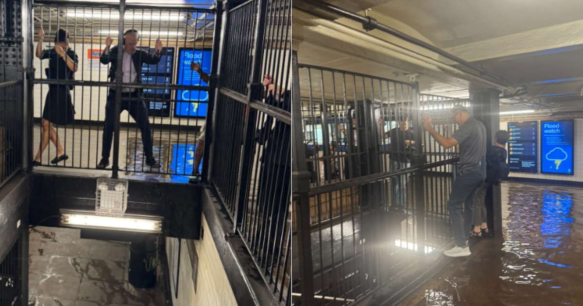 Lluvias intensas en Nueva York causan caos en transporte público: estaciones inundadas y retrasos masivos