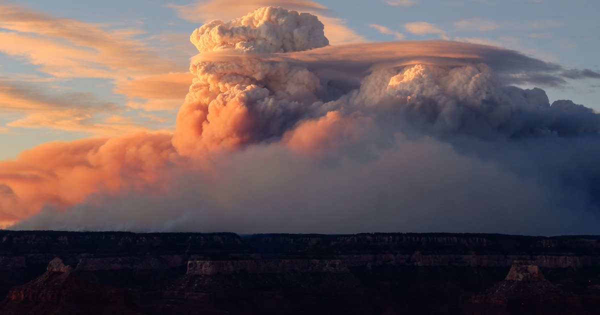 Incendio Dragon Bravo en el Gran Cañón genera nubes de fuego y complica la contención, mientras se convierte en el mayor de EE.UU.