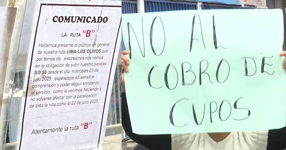 Conductores de la Ruta B elevan tarifa ante extorsión por cobro de cupos de hasta S/15 diarios