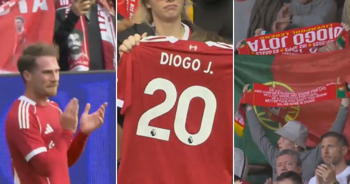 Liverpool rinde emotivo homenaje a Diogo Jota en su reencuentro en Anfield tras un mes de su trágica muerte